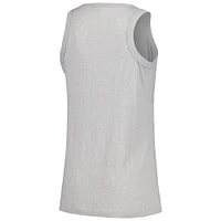 Women's Soft as a Grape Gray Miami Marlins Gauze High Neck Tank Top