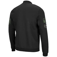 Men's Colosseum Black Miami University RedHawks OHT Military Appreciation High-Speed Bomber Full-Zip Jacket