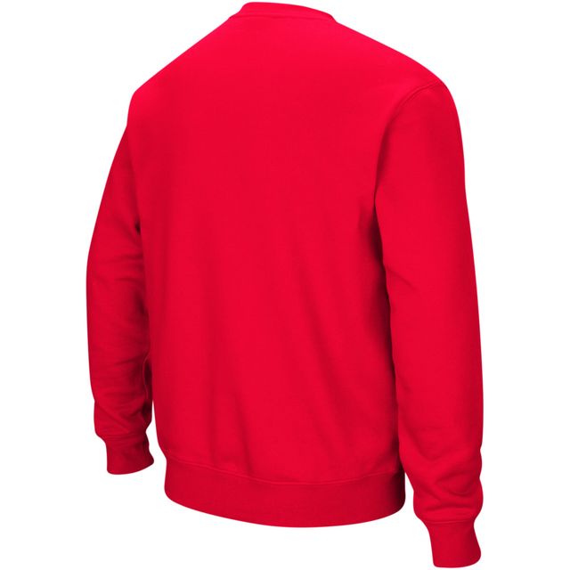 Colosseum Red Miami University RedHawks Arch & Logo Crew Neck Sweat-shirt pour homme
