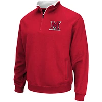 Men's Colosseum Red Miami University RedHawks Tortugas Logo Quarter-Zip Jacket