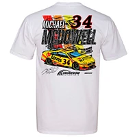 T-shirt blanc Michael McDowell pour hommes, voiture