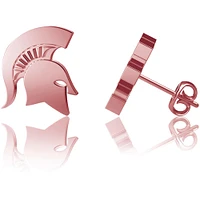 Dayna Designs Michigan State Spartans Rose Gold Post Earrings