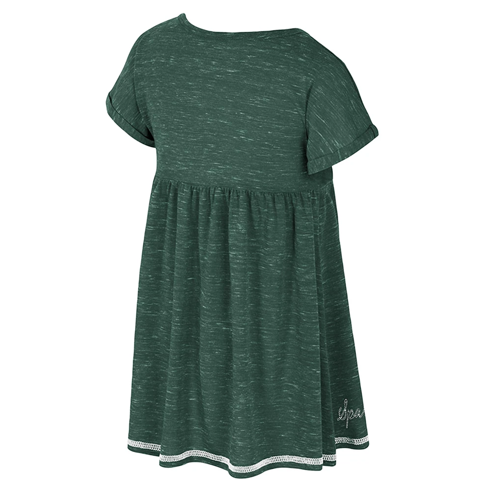 Girls Toddler Colosseum  Green Michigan State Spartans Fleet Dress