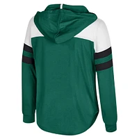 Girls Youth Colosseum Green Michigan State Spartans Reflection Hoodie Long Sleeve T-Shirt