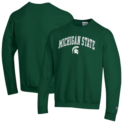 Sweat-shirt à capuche avec logo Arch Over des Spartans de l'État du Michigan pour homme, vert champion
