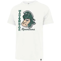 T-shirt '47 Cream Michigan State Spartans Phase Out Throwback Franklin pour homme