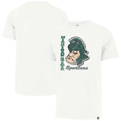 T-shirt '47 Cream Michigan State Spartans Phase Out Throwback Franklin pour homme