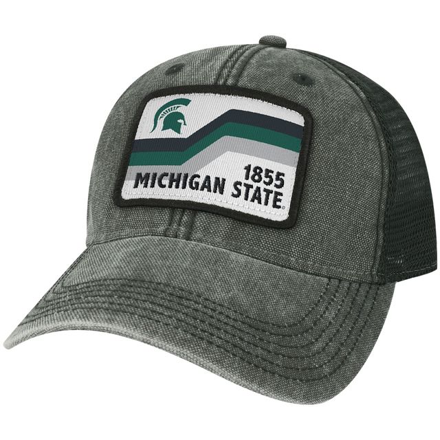Casquette snapback de camionneur noire Michigan State Spartans Sun & Bars Dashboard pour hommes