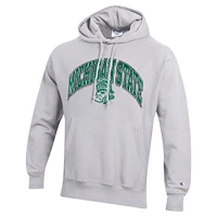 Men's Champion Gray Michigan State Spartans Vault Late Night Reverse Weave Pullover Hoodie