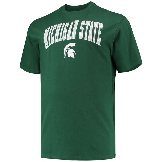 Champion vert Michigan State Spartans Big & Tall Arch Over Wordmark T-shirt pour hommes