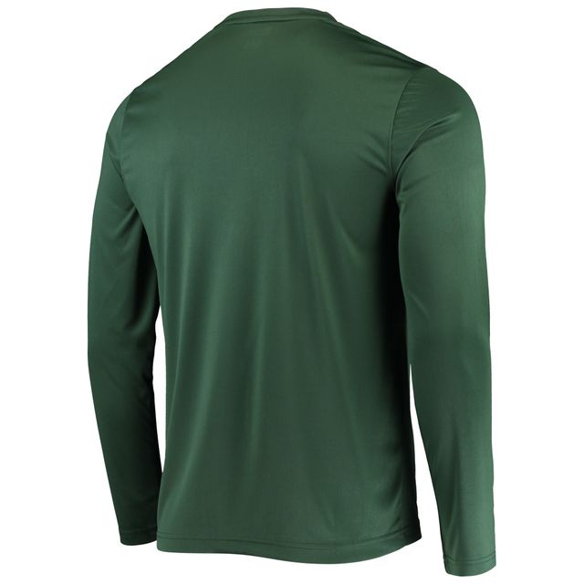 T-shirt à manches longues pour hommes Champion Green Michigan State Spartans Wordmark Slash