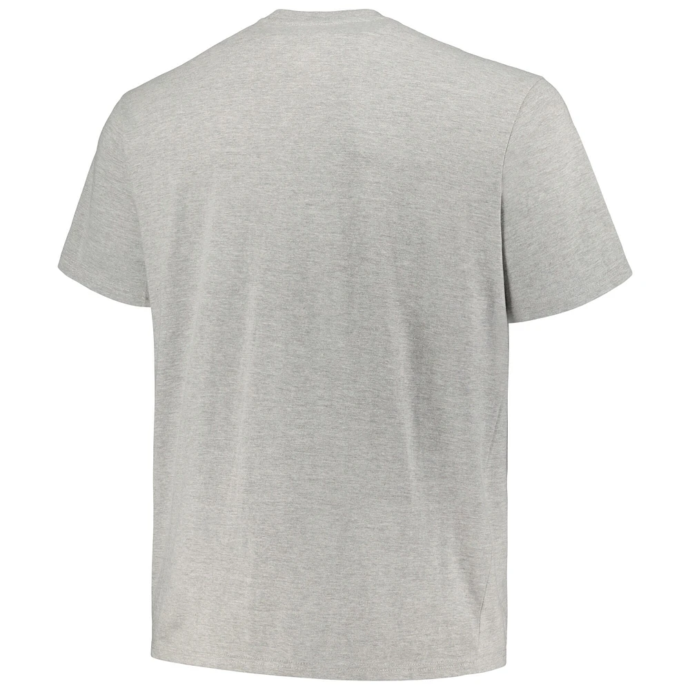 T-shirt Champion Heather Grey Michigan State Spartans Big & Tall Circle Logo pour hommes