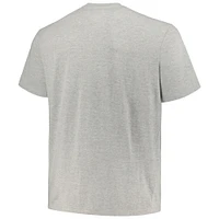 T-shirt Champion Heather Grey Michigan State Spartans Big & Tall Circle Logo pour hommes