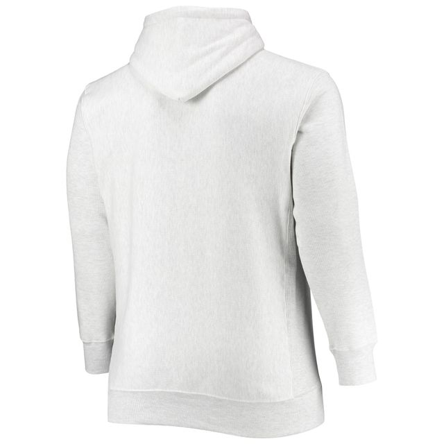 Sweat à capuche en polaire tissage inversé pour hommes Champion Heathered Grey Michigan State Spartans Big & Tall