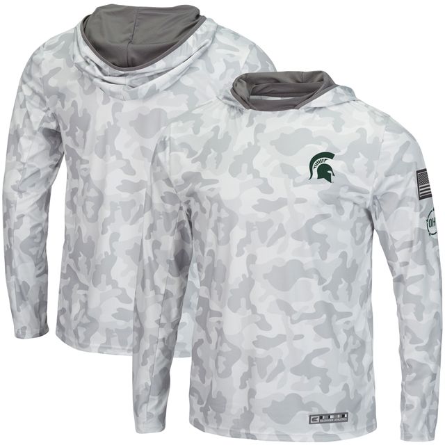 Haut à capuche manches longues Colosseum Arctic Camo Michigan State Spartans OHT pour hommes