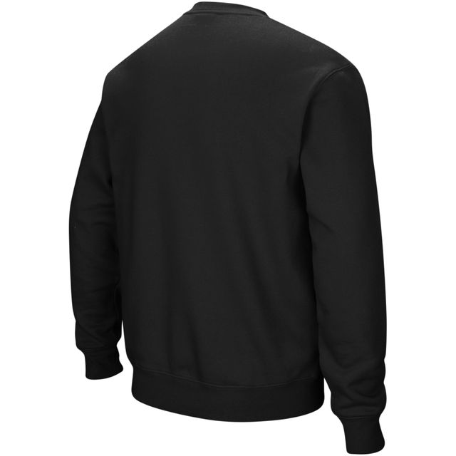 Sweat-shirt à col rond avec logo et arc des Spartans de l'État du Michigan, Colosseum, noir pour hommes