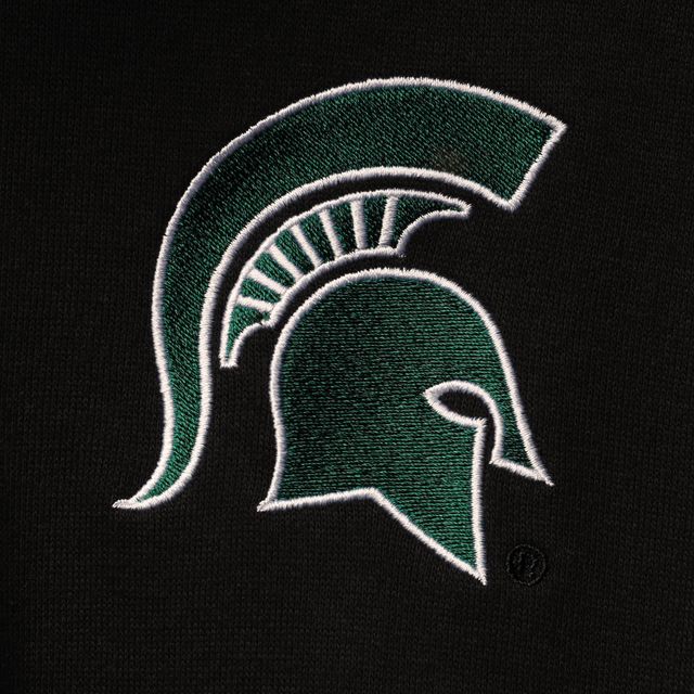Veste noire à quart de zip avec logo Colosseum Michigan State Spartans Tortugas pour hommes