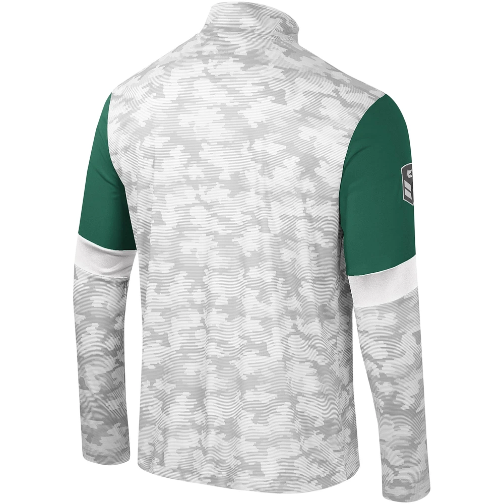 Men's Colosseum  Camo Michigan State Spartans OHT Military Appreciation Tomahawk Quarter-Zip Windshirt