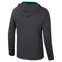 T-shirt à capuche manches longues Henley Dujour Ralgan pour homme, anthracite