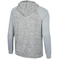 Men's Colosseum Gray Michigan State Spartans Cybernetic Raglan Quarter-Zip Hooded Top