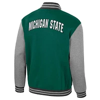 Men's Colosseum  Green Michigan State Spartans Ambi-Turner Full-Zip Varsity Jacket