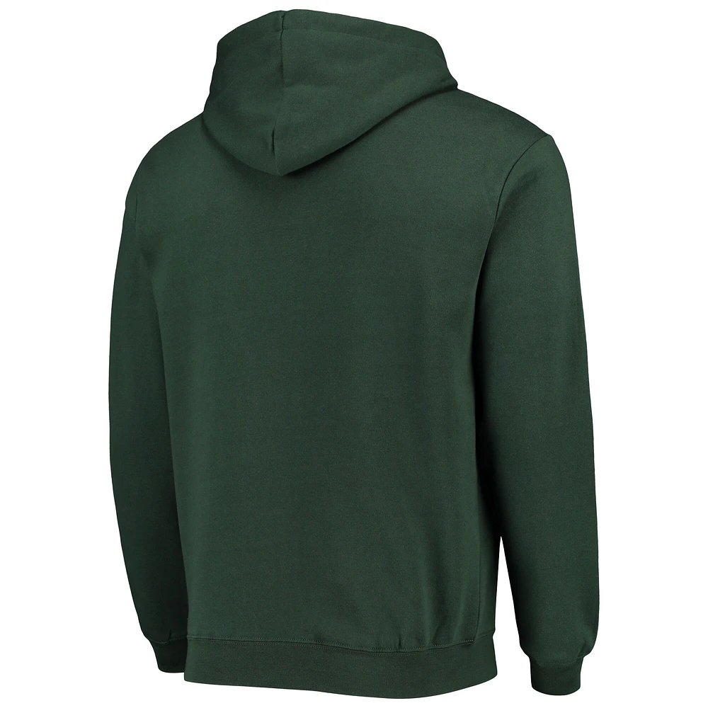 Men's Colosseum Green Michigan State Spartans Arch & Logo 3.0 Full-Zip Hoodie