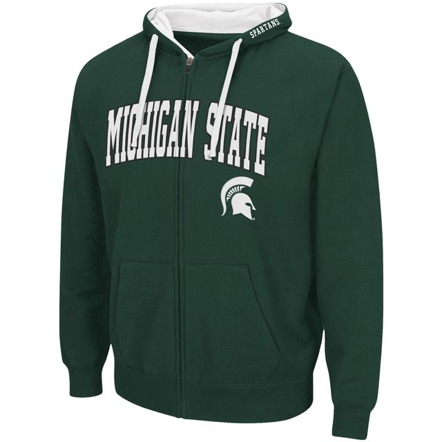 Sweat à capuche zippé Colosseum Michigan State Spartans Big & Tall pour homme