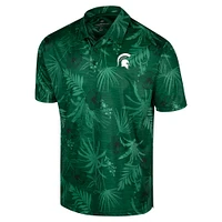 Men's Colosseum Green Michigan State Spartans Big & Tall Palms Polo