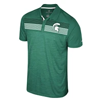 Men's Colosseum Green Michigan State Spartans Langmore Polo