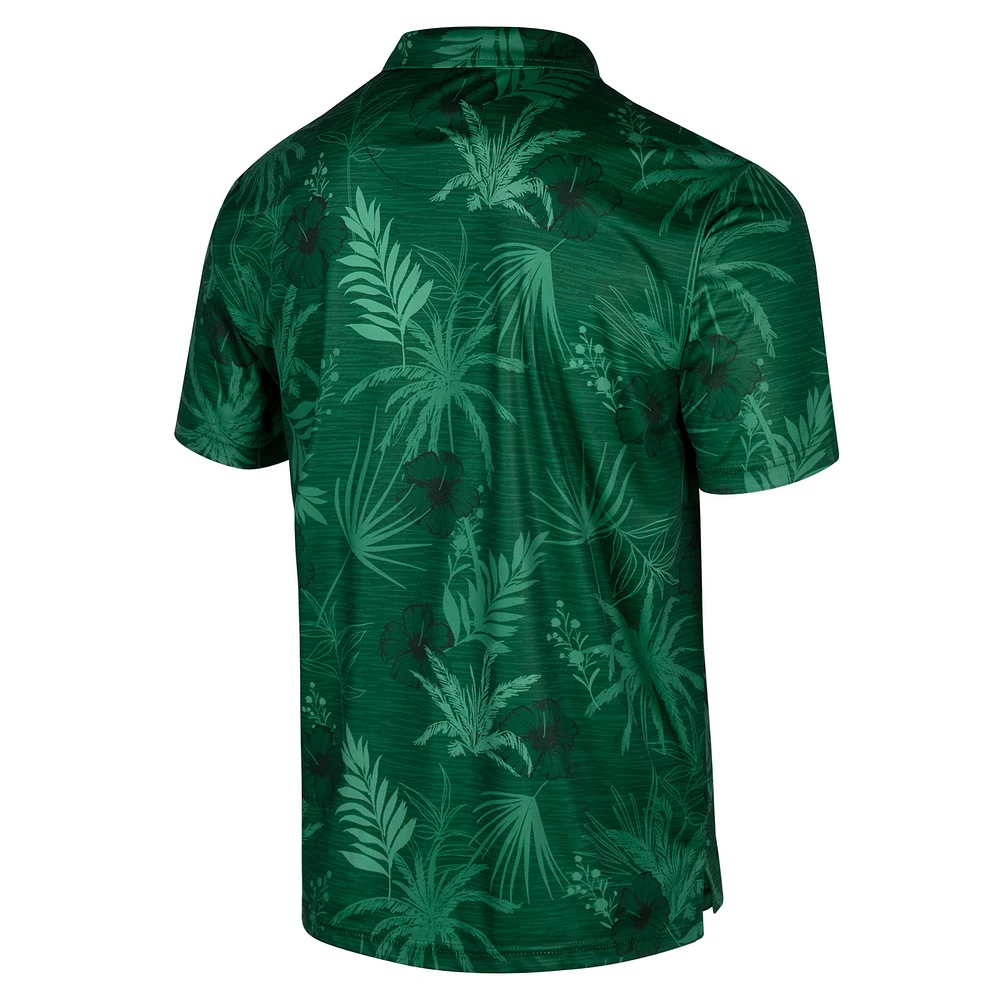 Men's Colosseum Green Michigan State Spartans Palms Team Polo