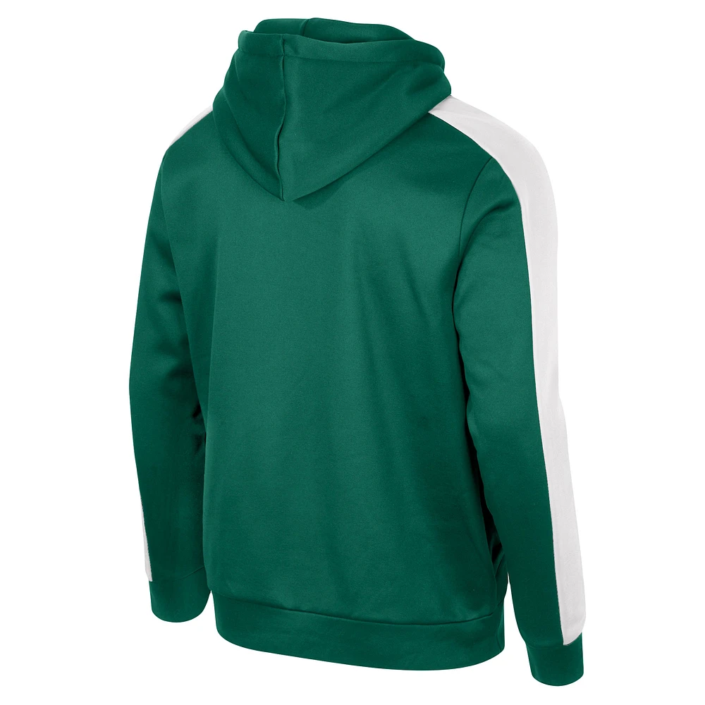 Men's Colosseum Green Michigan State Spartans Reese Full-Zip Hoodie