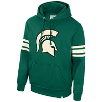 Pull à capuche vert Colosseum Michigan State Spartans saluant pour hommes