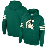 Pull à capuche vert Colosseum Michigan State Spartans saluant pour hommes