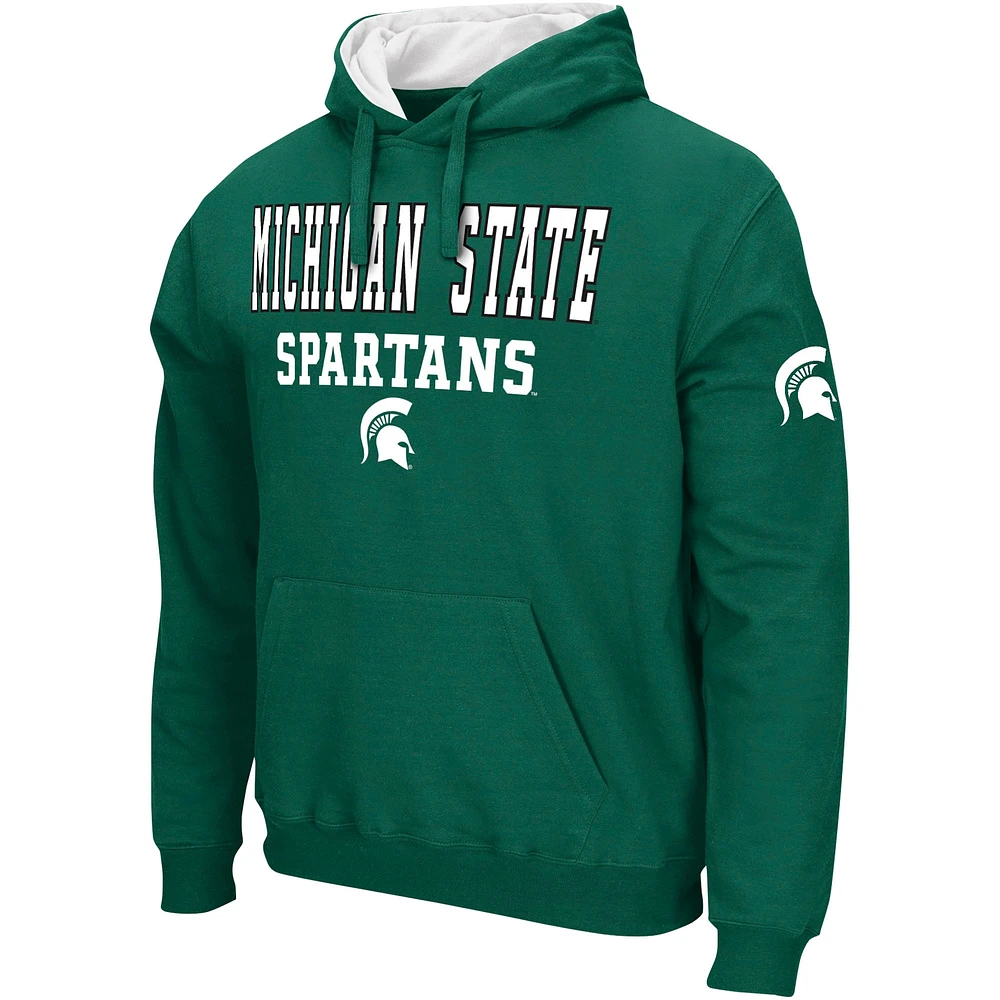 Men's Colosseum Michigan State Spartans Sunrise Pullover Hoodie