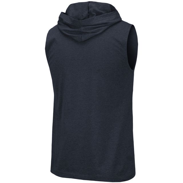 T-shirt sans manches à capuche Colosseum Navy Michigan State Spartans OHT pour hommes, appréciation militaire Americana