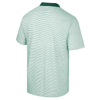 Men's Colosseum White Michigan State Spartans Print Stripe Polo