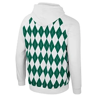 Men's Colosseum White Michigan State Spartans The Dealio Raglan Pullover Hoodie