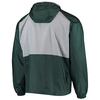 Men's Columbia Green/Gray Michigan State Spartans Flash Forward Hoodie Full-Zip Lightweight Windbreaker