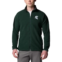 Men's Columbia  Green Michigan State Spartans Flanker IV Fleece Raglan Full-Zip Jacket