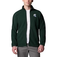 Men's Columbia  Green Michigan State Spartans Flanker IV Fleece Raglan Full-Zip Jacket