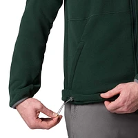 Men's Columbia  Green Michigan State Spartans Flanker IV Fleece Raglan Full-Zip Jacket