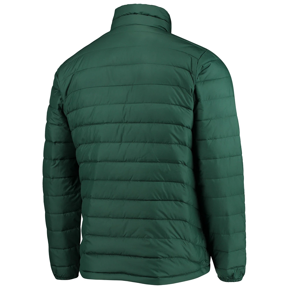 Men's Columbia Green Michigan State Spartans Powder Lite Omni-Heat Reflective Full-Zip Jacket