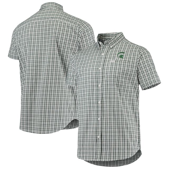 Chemise boutonnée Columbia Green Michigan State Spartans Rapid Rivers pour homme