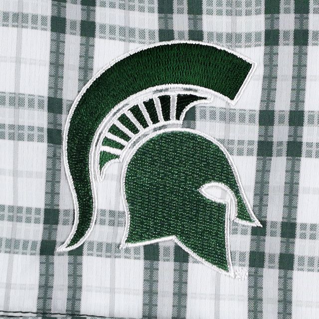 Chemise boutonnée à manches longues pour homme Columbia Green Michigan State Spartans Super Tamiami Omni-Shade