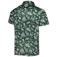 Men's Columbia Green Michigan State Spartans Super Terminal Tackle Omni-Shade Polo