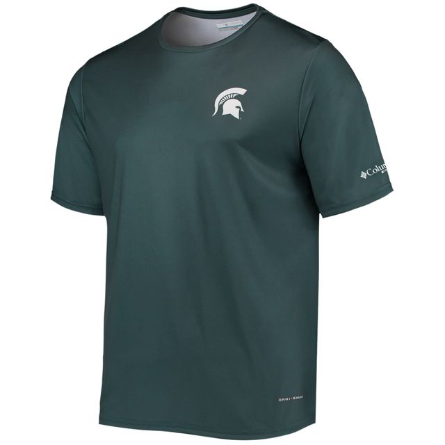 T-shirt Columbia Green Michigan State Spartans Terminal Tackle Omni-Shade pour homme