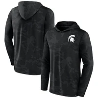 Men's Fanatics  Black Michigan State Spartans Camo Hoodie Long Sleeve T-Shirt
