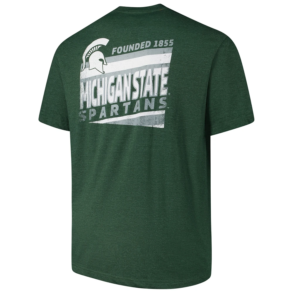 Men's Fanatics Green Michigan State Spartans Big & Tall Ideal Faded T-Shirt