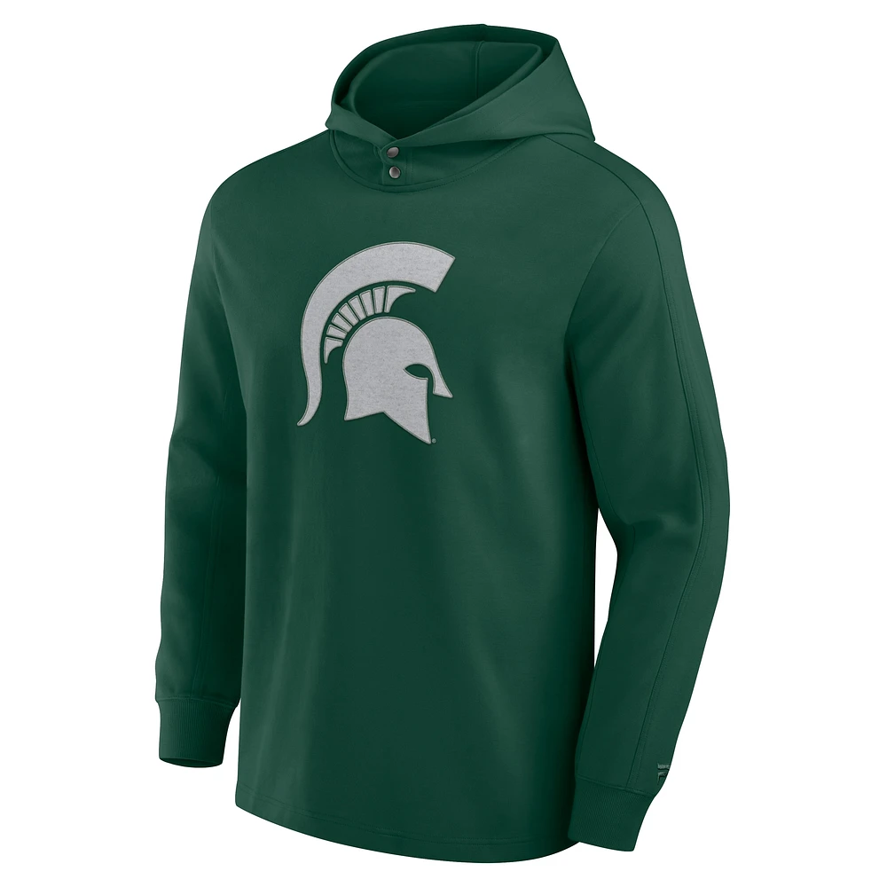 Men's Fanatics Green Michigan State Spartans Blaze Tri-Blend Pullover Hoodie