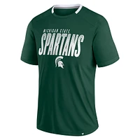 Men's Fanatics Green Michigan State Spartans Defender Fade Slant T-Shirt